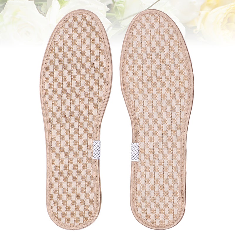 1 Pair of Linen Charcoal Insoles Breathable Sports Insoles for Women - Size 40 - Image 5