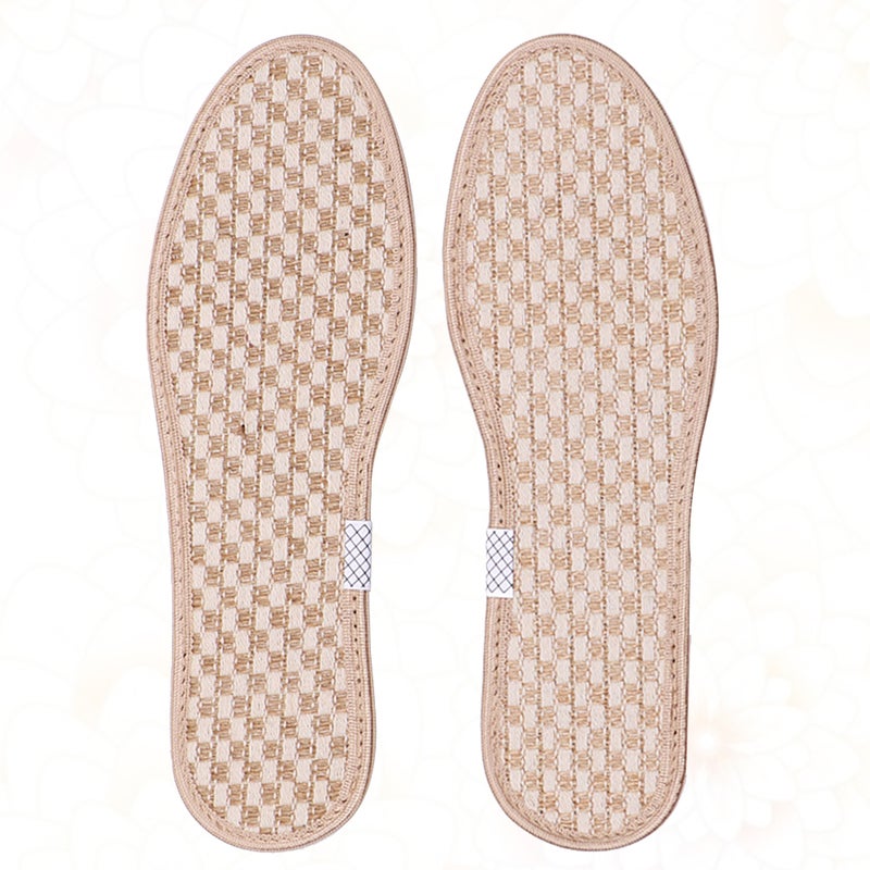 1 Pair of Linen Charcoal Insoles Breathable Sports Insoles for Women - Size 40 - Image 1