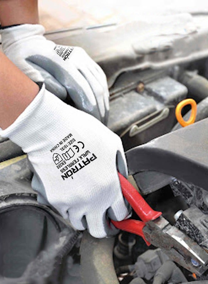 Patron Patron's Nitrile Coated Smooth Gloves For Seamless Comfort And Enhanced Grip | Pack Of 12 Pairs  - Image 2