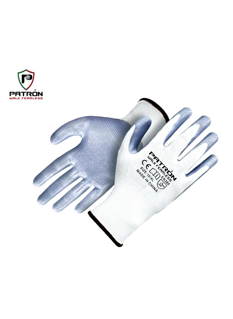 Patron Patron's Nitrile Coated Smooth Gloves For Seamless Comfort And Enhanced Grip | Pack Of 12 Pairs  - Image 1