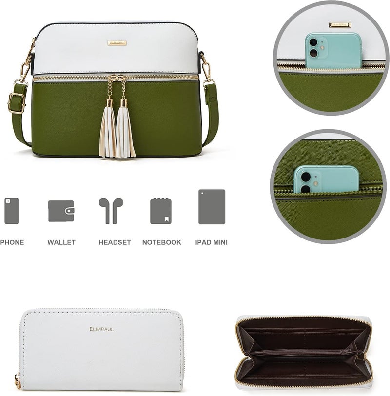 YTL Women Fashion Handbags Wallet Tote Bag Shoulder Bag Top Handle Satchel Purse Set 4pcs - Image 5