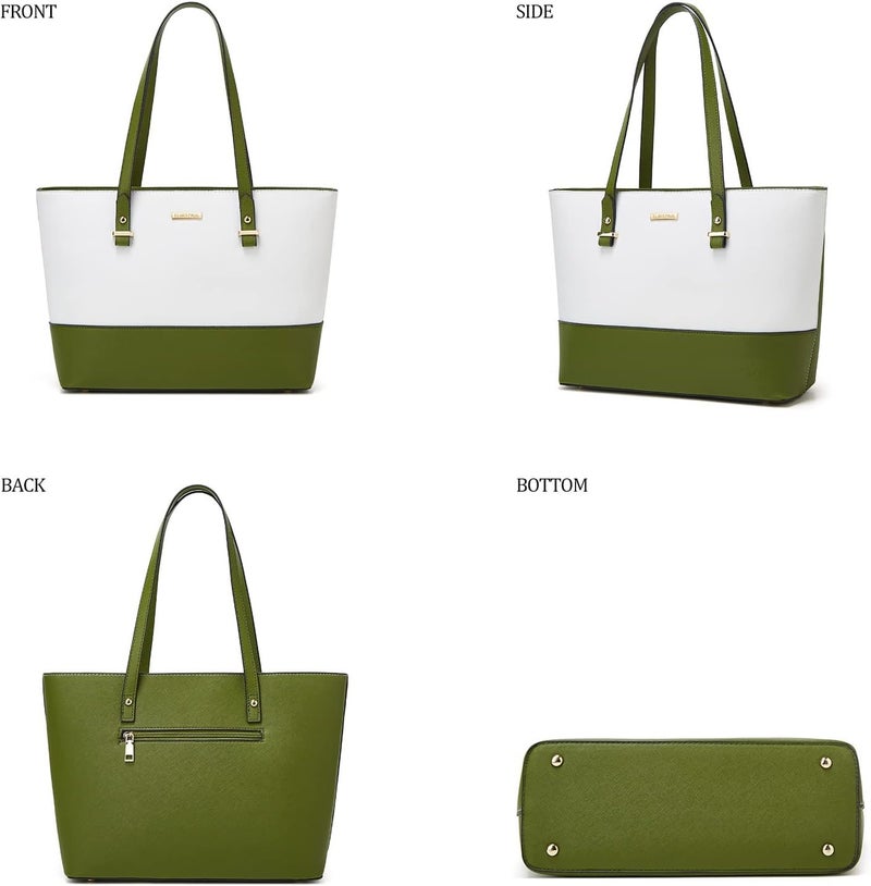 YTL Women Fashion Handbags Wallet Tote Bag Shoulder Bag Top Handle Satchel Purse Set 4pcs - Image 2