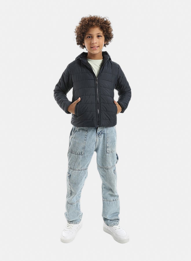 Andora Basic Pump Zipper Closure Navy Jacket_Navy - Image 5