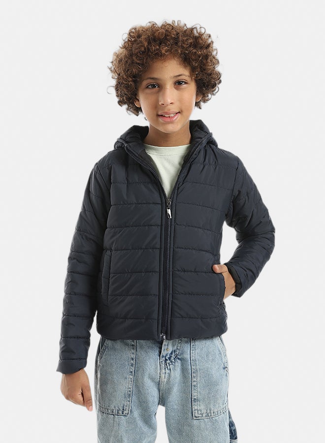 Andora Basic Pump Zipper Closure Navy Jacket_Navy - Image 1