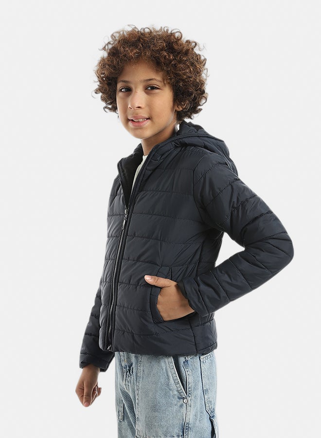Andora Basic Pump Zipper Closure Navy Jacket_Navy - Image 2