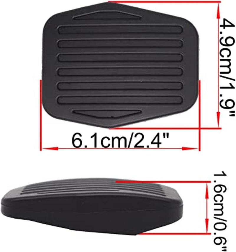 DEMULAX Car Rubber Brake Clutch Foot Pedal Pad Covers - Image 2