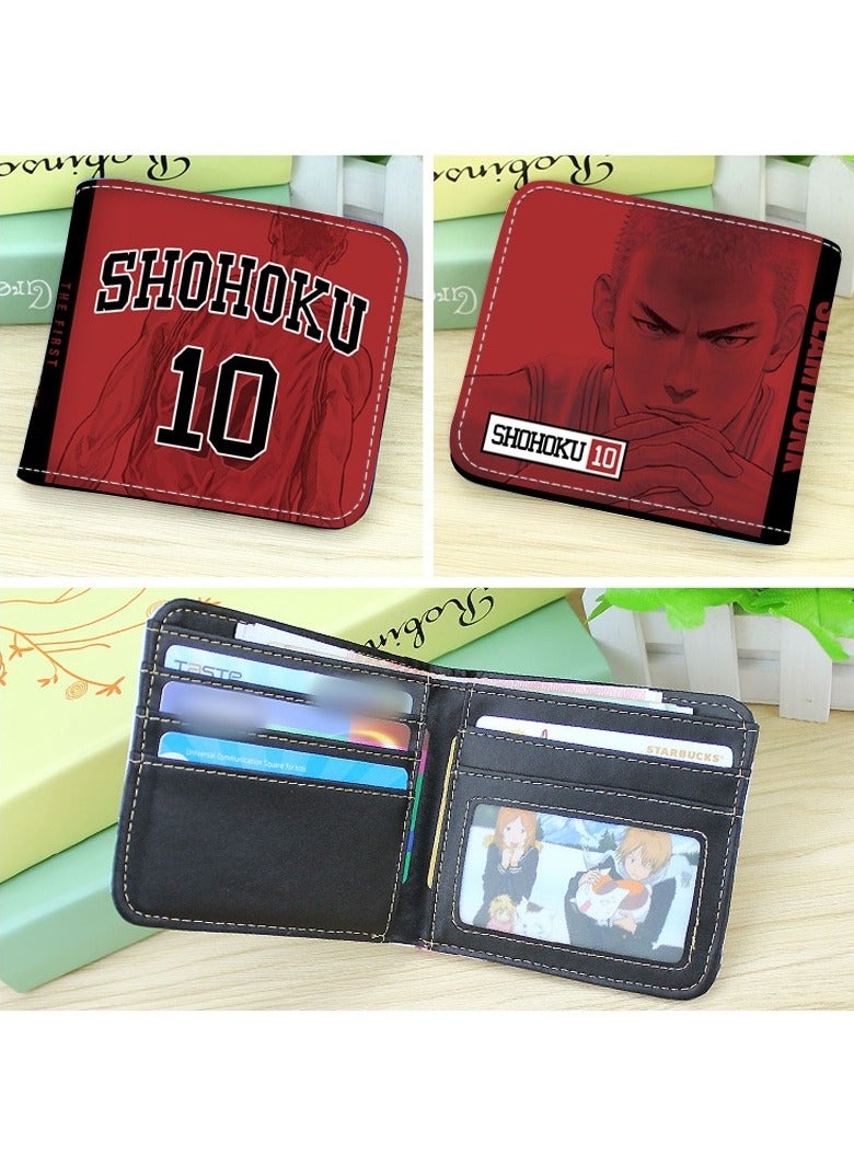 KUYING Slam Dunk, Student Card Bag, Leather Wallet 
