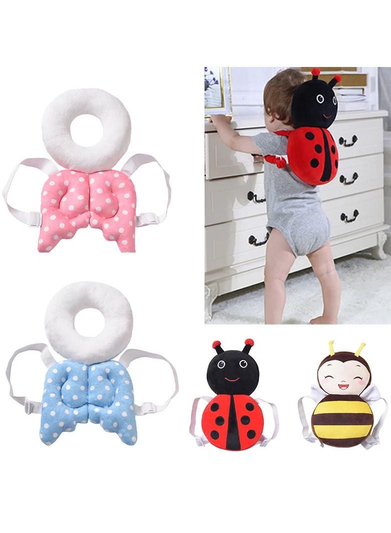 Baby Head Protection, Backpack Anti-Fall Headrest Pad Unicorn Bee Shape Protection Pillow Soft Infant Safety Walkers Protective Cute Adjustable Cap  - Image 1