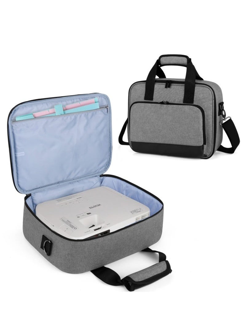 XICEN Projector Carrying Case,Projector storage Bag with Accessories Storage Pockets & Adjustable Shoulder Straps,Shockproof Projector Travel Bag,13.75 x 10.5 x 4.5 Inches - Image 1