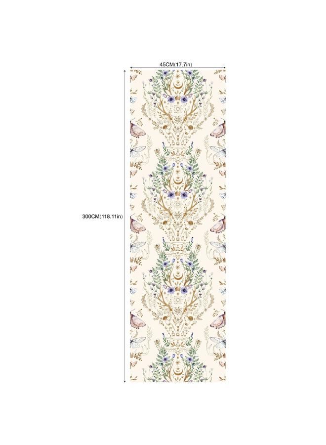 Bluejw Multi-element Animal And Plant Flowers Black Self-adhesive Wallpaper Foreign Trade Hot-selling Wallpaper Removable Transformation Mural - Image 1