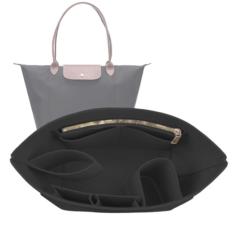 Lckaey bag Organizer Insert for Longchamp Le Pliage Neo Handbags Insert Organizer 1012BLACKM - Image 2