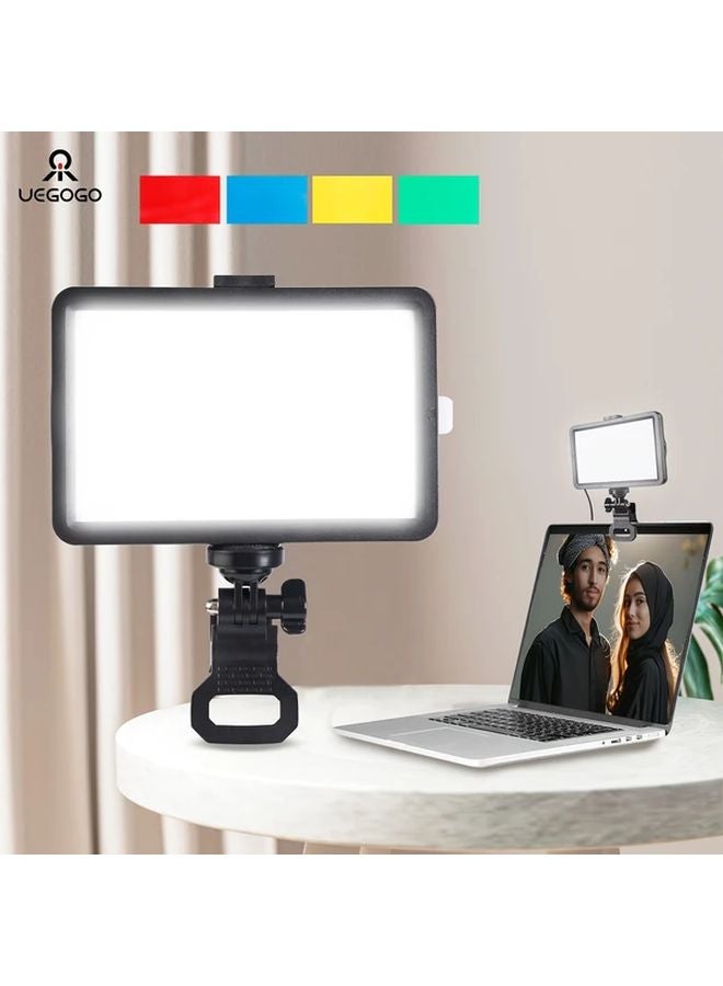 UEGOGO ضوء LED مربع 6 بوصة أسود قابل للتعتيم ثلاثي الألوان 4 مرشحات ألوان يعمل بالطاقة عبر USB - Image 2