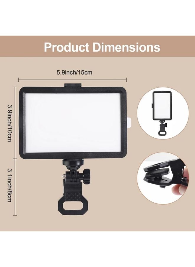 UEGOGO ضوء LED مربع 6 بوصة أسود قابل للتعتيم ثلاثي الألوان 4 مرشحات ألوان يعمل بالطاقة عبر USB - Image 4