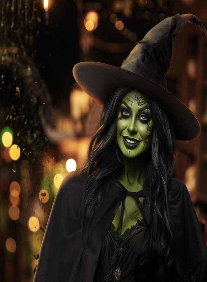 HOMELEX Witch Hat and Cape for Women, Black Halloween Capes, Witches Adult Costume, Black-1, One size - Image 4