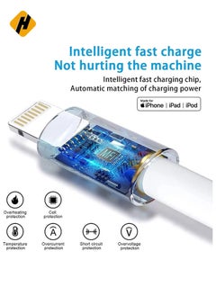 هوها Apple iPhone/iPad الشحن/الشاحن Lightning إلى كابل USB [Apple MFI Certified] iPhone 11/x/8/6s/6/plus/5s/5c/se  - Image 2