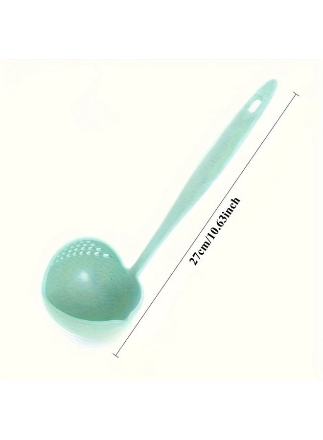 Pink Long Handle Soup Spoon With Filter Strainer 2 In 1 Kitchen Colander Tool - Image 2