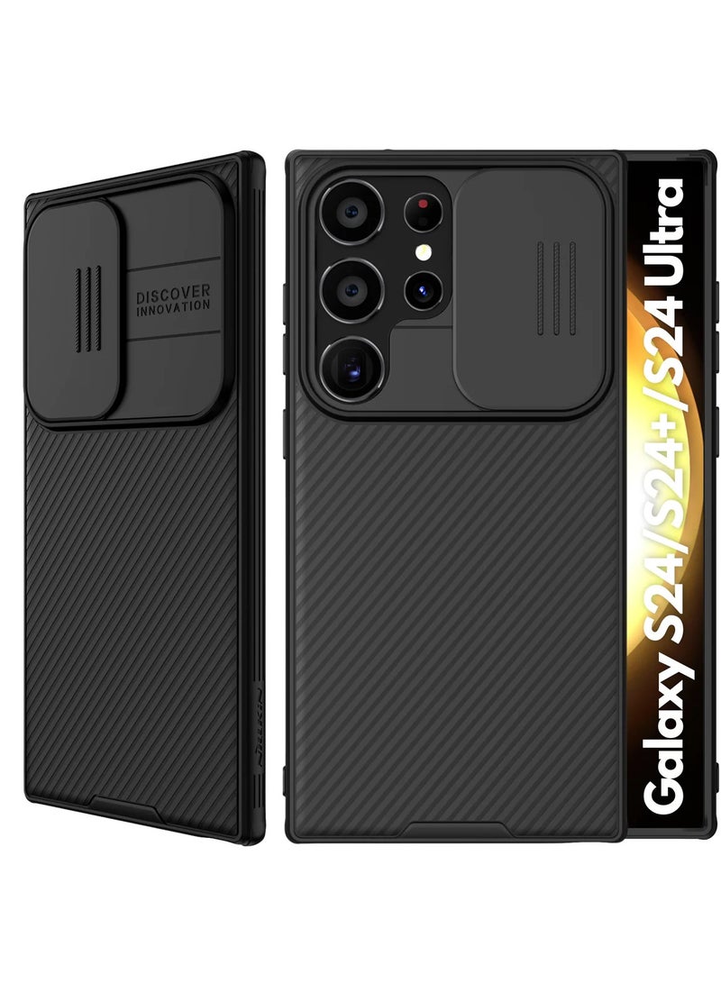 Nillkin Samsung Galaxy S24 Ultra Case Cover  Camshield Pro Case With Slide Camera Lens Protection PC Back  TPU Frame Bumper Protection (Black) - Image 4