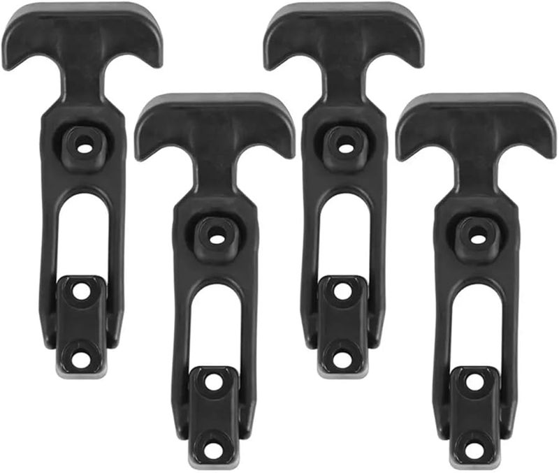 Black Rubber T Handle Flexible Draw Latches 4Pcs for Toolbox Cooler Cart Farm - Image 1