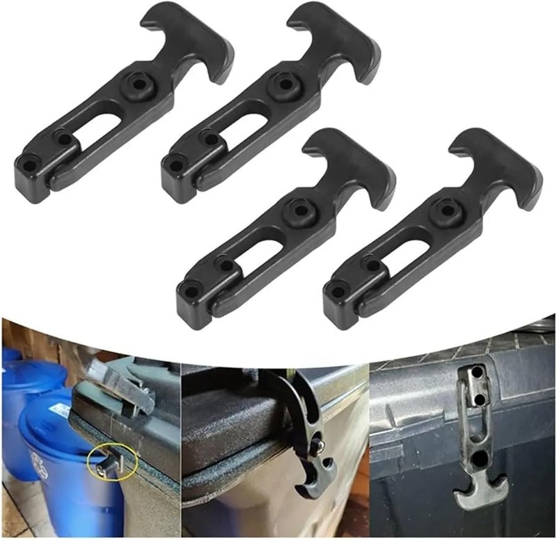 Black Rubber T Handle Flexible Draw Latches 4Pcs for Toolbox Cooler Cart Farm - Image 4