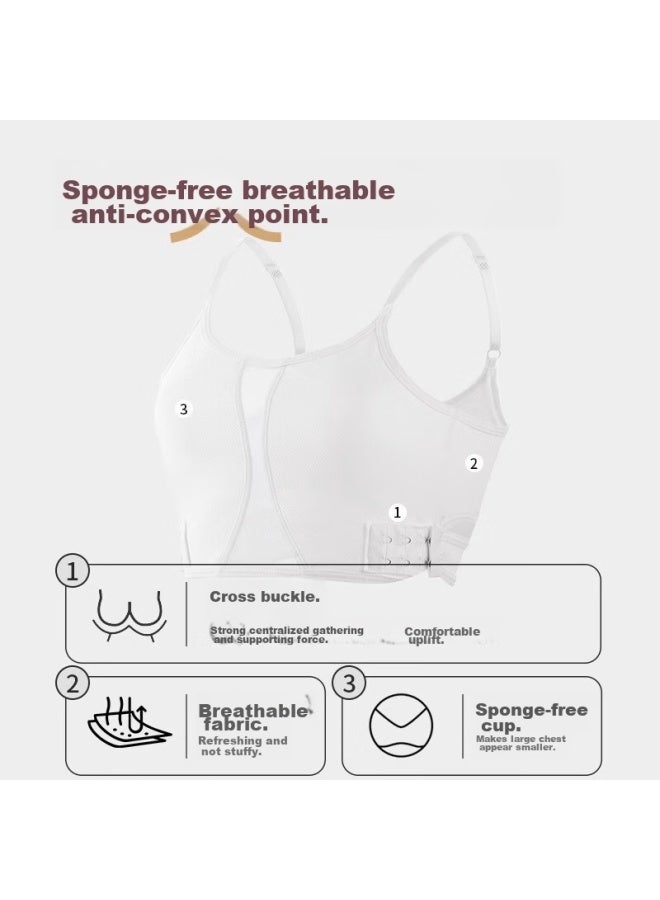 Bejirog Bejirog Bandeau Bra, Minimizes Large Breasts, Prevents Chafing, Enhances Back, Camisole, Chest Shaping, Slimming, Lightweight Summer Sports Bra For Women  - Image 5