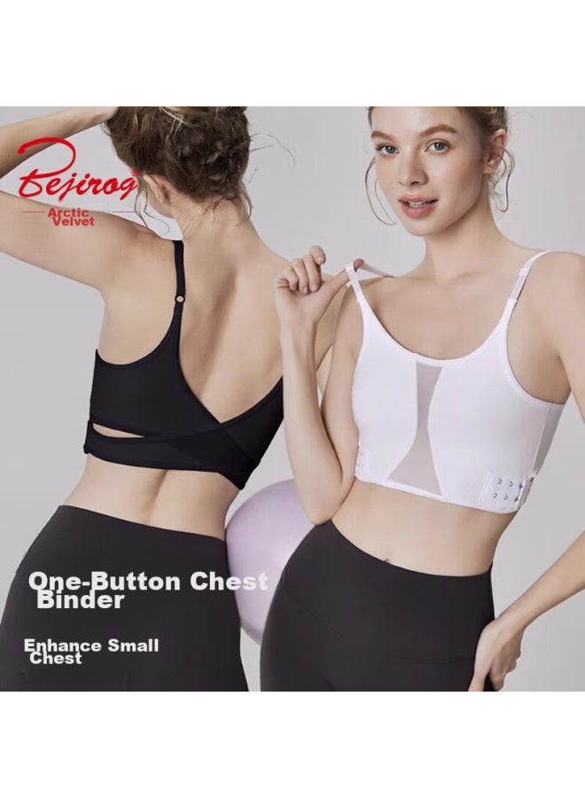 Bejirog Bejirog Bandeau Bra, Minimizes Large Breasts, Prevents Chafing, Enhances Back, Camisole, Chest Shaping, Slimming, Lightweight Summer Sports Bra For Women  - Image 1