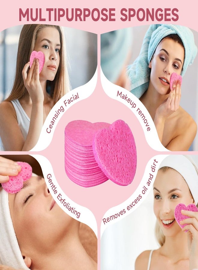 Lilac 100 Count Compressed Pink Facial Sponges | 100% Natural Cellulose Eco-Friendly Makeup Sponges for Gentle Cleansing, Exfoliating & Stubborn Makeup Removal | Travel & Home Beauty Essentials for Women - Image 4