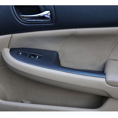 SZFKACCESS for 2003 2004 2005 2006 2007 Honda Accord Glossy Carbon Fiber Style ABS Door Window Lift Buttons Cover Trims - Image 5