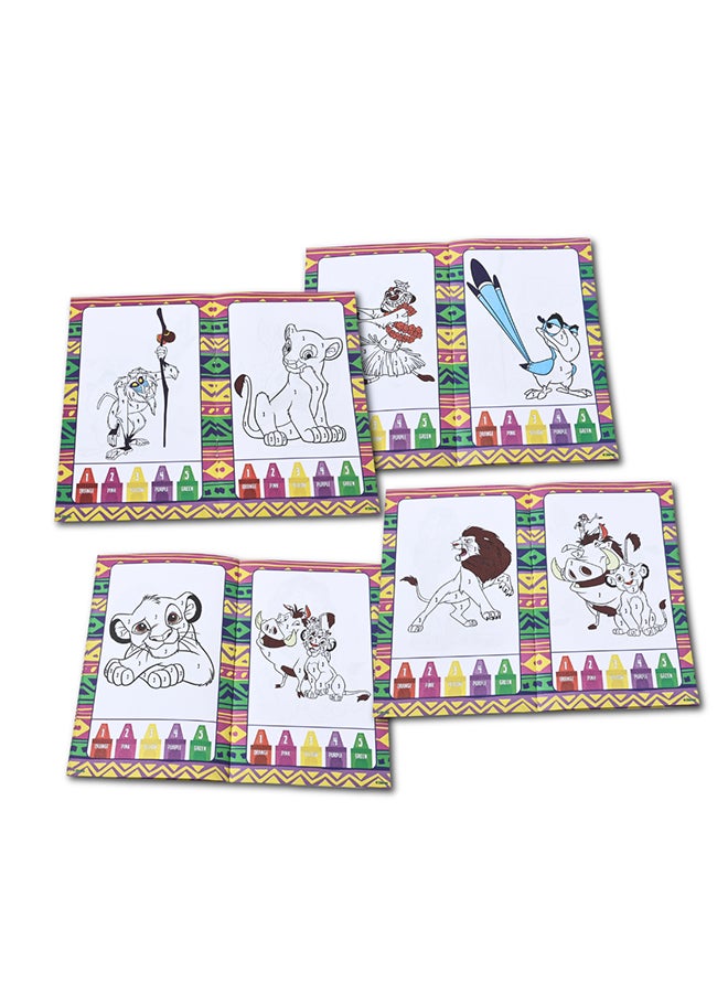 Disney Lion King Color by Number | 1 Book & 5 Crayons | Easy to Follow Color Key | Age 3+ - Image 4