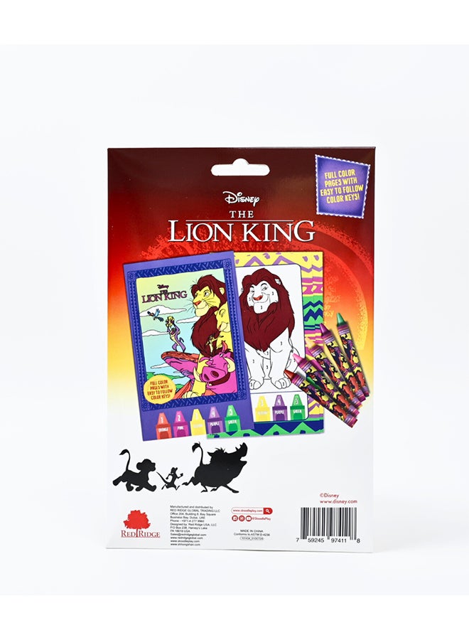 Disney Lion King Color by Number | 1 Book & 5 Crayons | Easy to Follow Color Key | Age 3+ - Image 3
