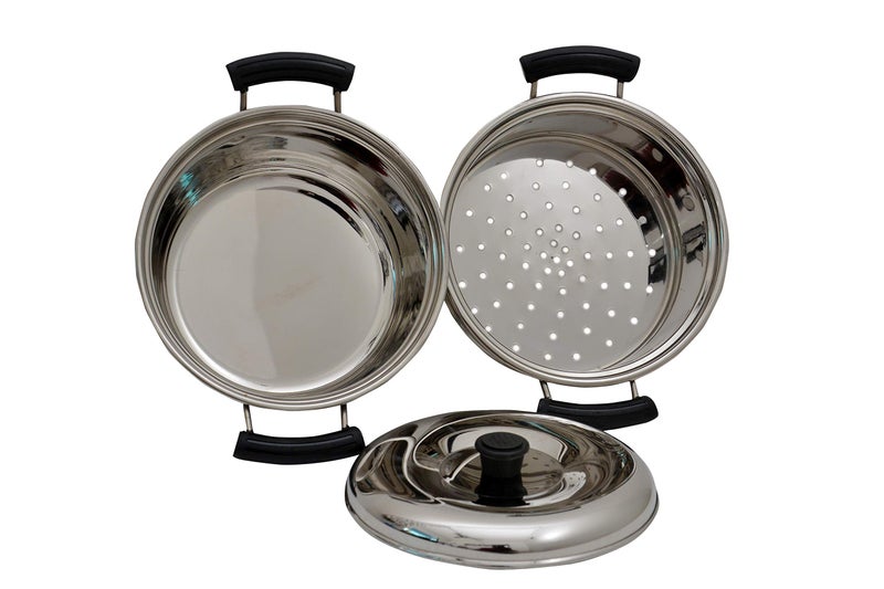 Anantha Stainless Steel 2 Separate Tiers 2 Tier Multi-Purpose Steamer (Silver) - Image 3