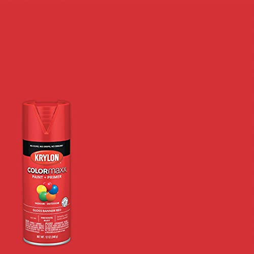 Krylon K05503007 COLORmaxx Spray Paint and Primer for Indoor/Outdoor Use, Gloss Banner Red 12 Ounce (Pack of 1) - Image 2