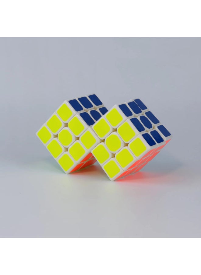 Generic - [Pie Rubik's Cube] Third-level One-piece Rubik's Cube Two-piece Three-piece Four-piece Mirror One-piece Educational Toy Special-shaped DIY-Color:Silver Mirror Two-piece (short) - Image 1