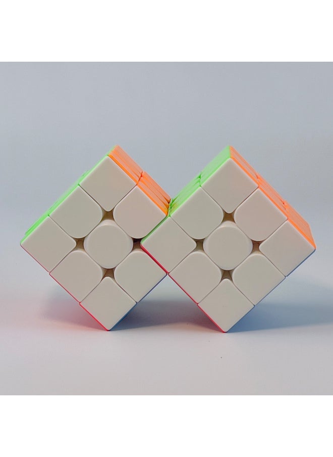 Generic - [Pie Rubik's Cube] Third-level One-piece Rubik's Cube Two-piece Three-piece Four-piece Mirror One-piece Educational Toy Special-shaped DIY-Color:Silver Mirror Two-piece (short) - Image 1
