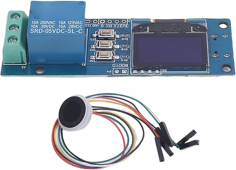 ZW101 Fingerprint Relay Switch Module Biometric Control Board With OLED Display For Safety Boxes Smart Devices - Image 1