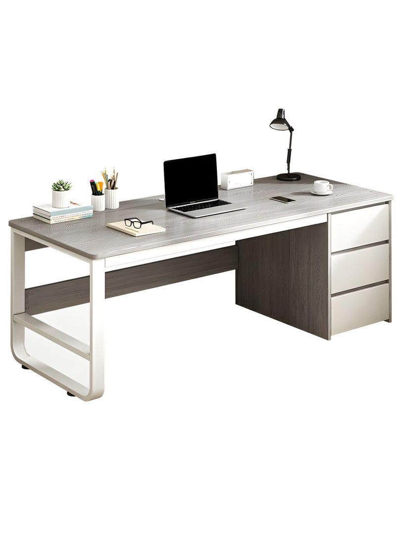 DubaiGallery Modern Minimalist Computer Desk with Drawer, Luxury Writing Table for Bedroom, Simple Household Furniture - Image 2