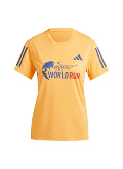 Adidas Wfl Event Ss Tw Orange Running T-Shirts For Women Xs