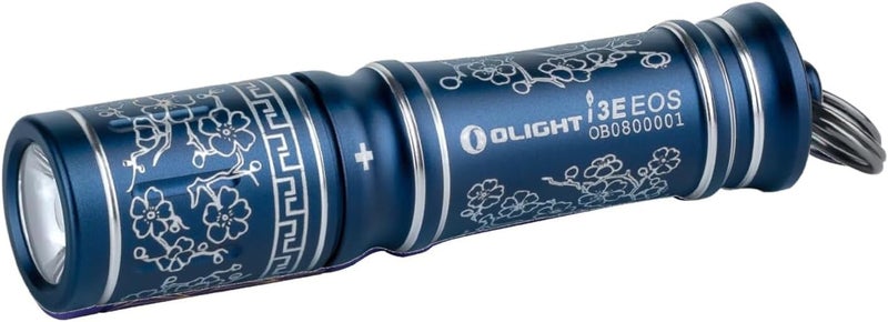 OLIGHT i3E EOS PMMA TIR Lens AAA EDC Flashlight 90 Lumens Compact Keychain Flash Light for Night, Camping (Blue Porcelain) - Image 1
