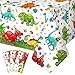 Tegeme 3 Pcs Dinosaur Plastic Tablecloth Dinosaur Party Table Cover 54 x 108 Inch Disposable Waterproof Dino Print Table Cloth for Birthday Party Supplies Picnic - Image 3