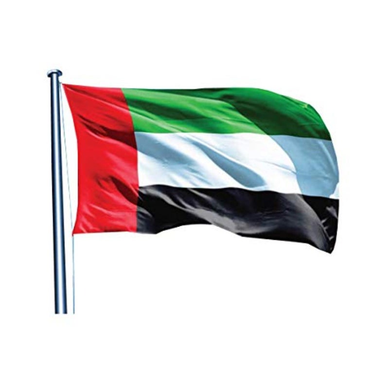 علم دولة الإمارات العربية المتحدة، قماش مات ناعم، 2x1، بالمتر - Image 1