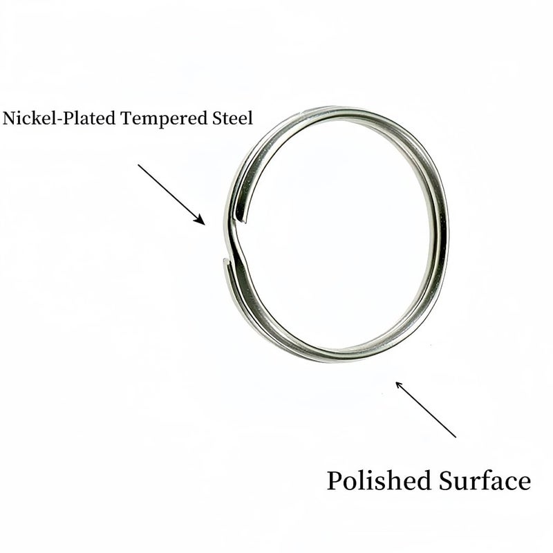 Newflager 3 Inch Flat Key Rings - Very Large Split Key Rings - Silver Steel Round Edged Circular Keychain Ring Clips - Sturdy Key Chain Ring Connector (Pack of 10) - Image 3