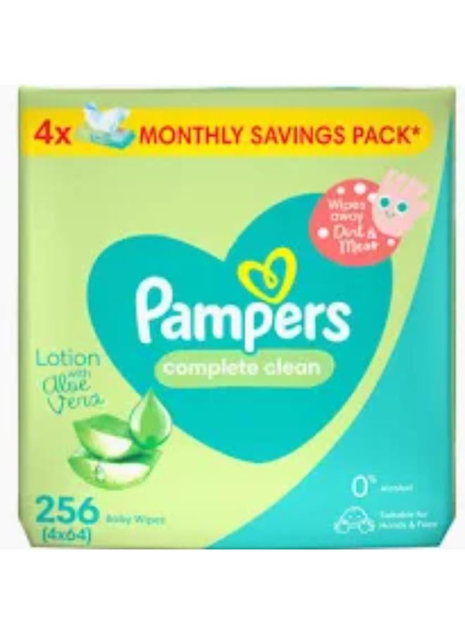 بامبرز PAMPERS COMPLETE CLEAN WIPES (4x64PCS)