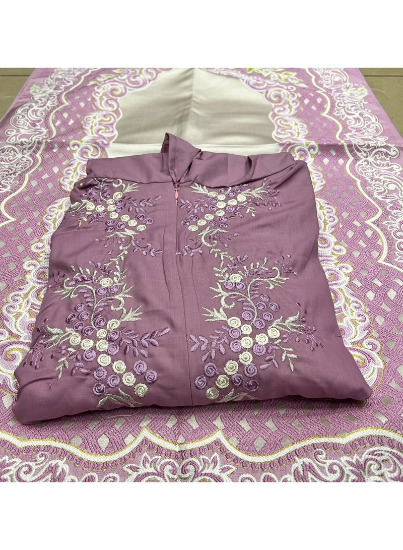A distinctive women's prayer set, consisting of (a prayer rug + a cool prayer dress).  - Image 2