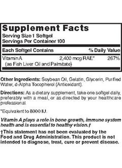 Somall Vitamin A 8000 IU - 100 Softgels - Supports Eye Health, Immune Function for Vision Support  - Image 3