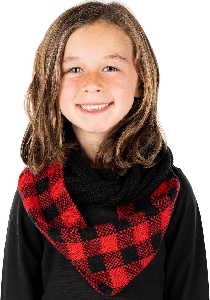 Funky Junque Kids Winter Scarf – Toddler Girl Neck Warmer, Baby Infinity Scarf, Warm Balaclava for Kids, Soft Girls Scarves - Image 1