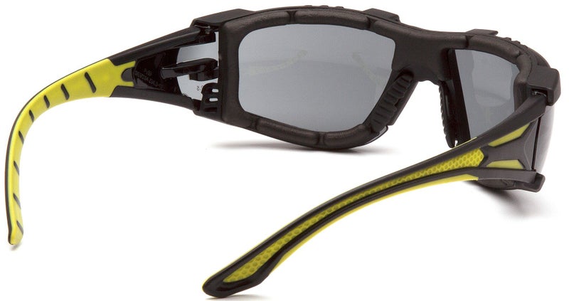 Pyramex Safety نظارات أمان بايرامكس إنديفور بلس إطار أسود/أخضر مع حشوة فوم عدسة رمادية H2MAX مضادة للضباب - Image 4