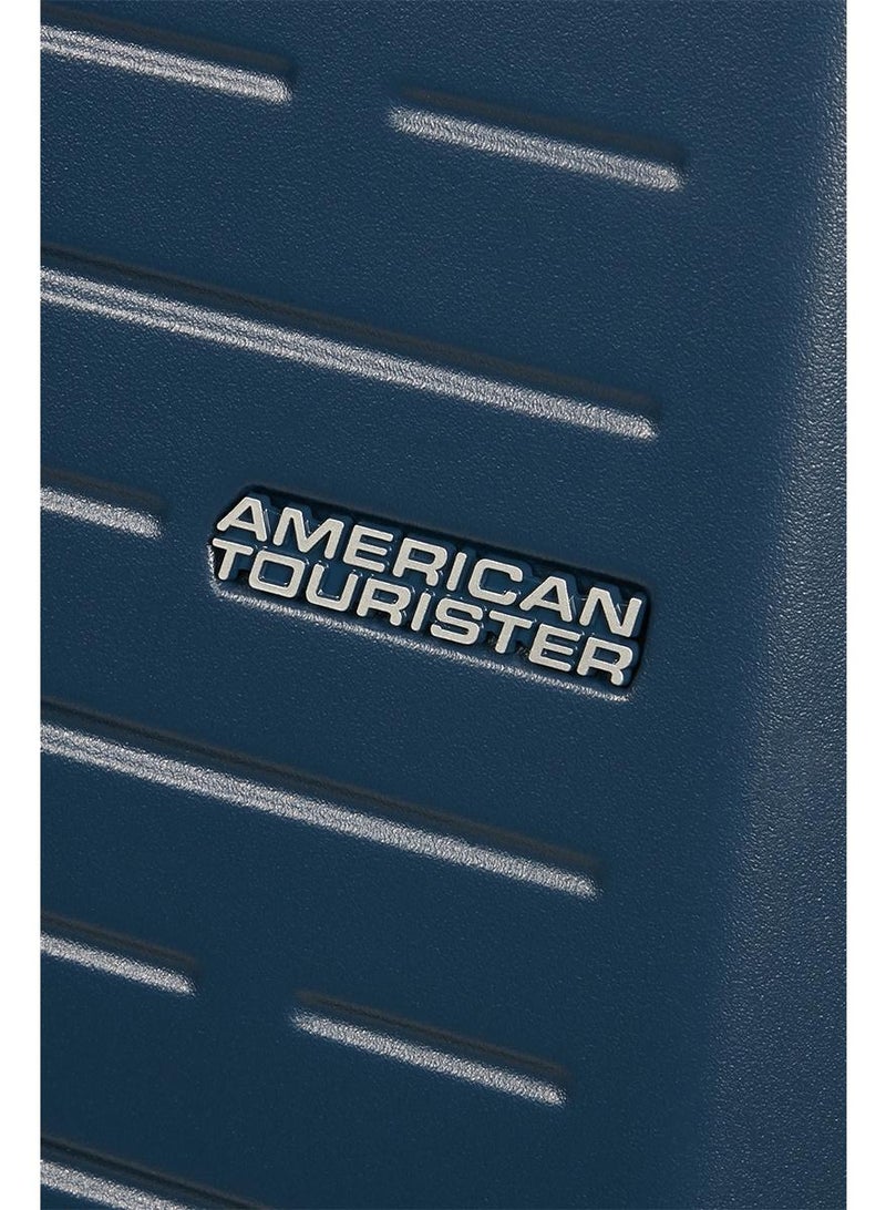 AMERICAN TOURISTER aerojoy suitcase, 3pc set (55 + 66 + 80 cm), 4 spinner wheels, hard top, abs, dark blue|tsa lock|inner mesh zippered divider|cross ribbons|lightweight|expandable - 3 years international warranty - Image 5