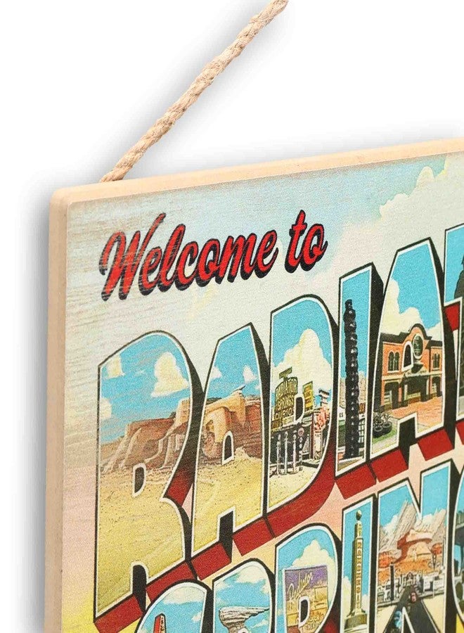 أوبن رود براندز ديكور حائط خشبي معلق بشعار "سيارات ديزني بيكسار" - مرحبًا بكم في رادياتور سبرينغز - لافتة سيارات مرحة لغرفة نوم الأطفال أو غرفة اللعب - Image 4