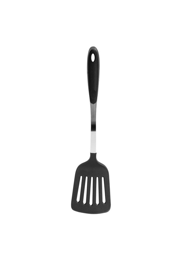 Royalford Nylon Slotted Spatula Ss + Tpr Handle Dishwasher Safe Multicolor Black/White/Grey - Image 2