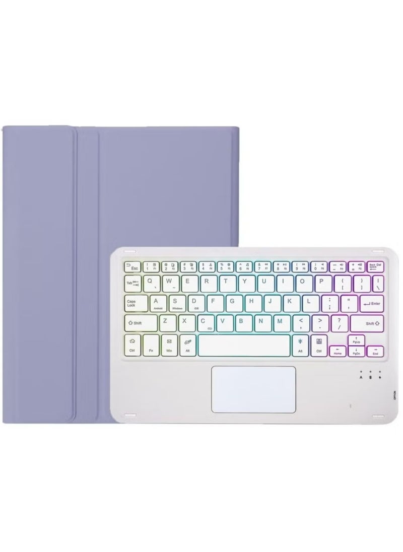 Generic Touchpad Arabic and English keyboard case for Redmi pad 10.6 inch 2022, backlight, multi-touch trackpad, flip stand case with pencil holder  - Image 3