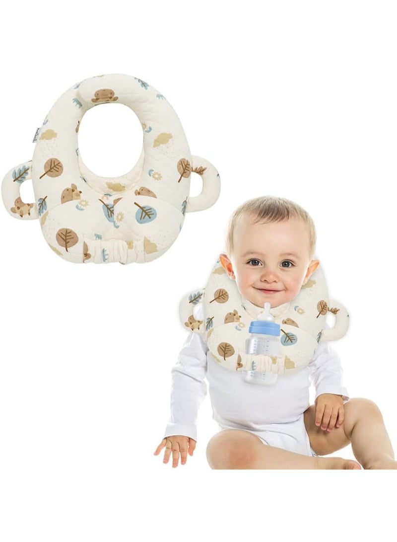 McDou Premium Baby Nursing Pillow - Cute Pattern Bottle Holder, Spill-Proof Nursing Pad, Portable Newborn Support - Enhances Feeding Experience and Baby Comfort - Image 1